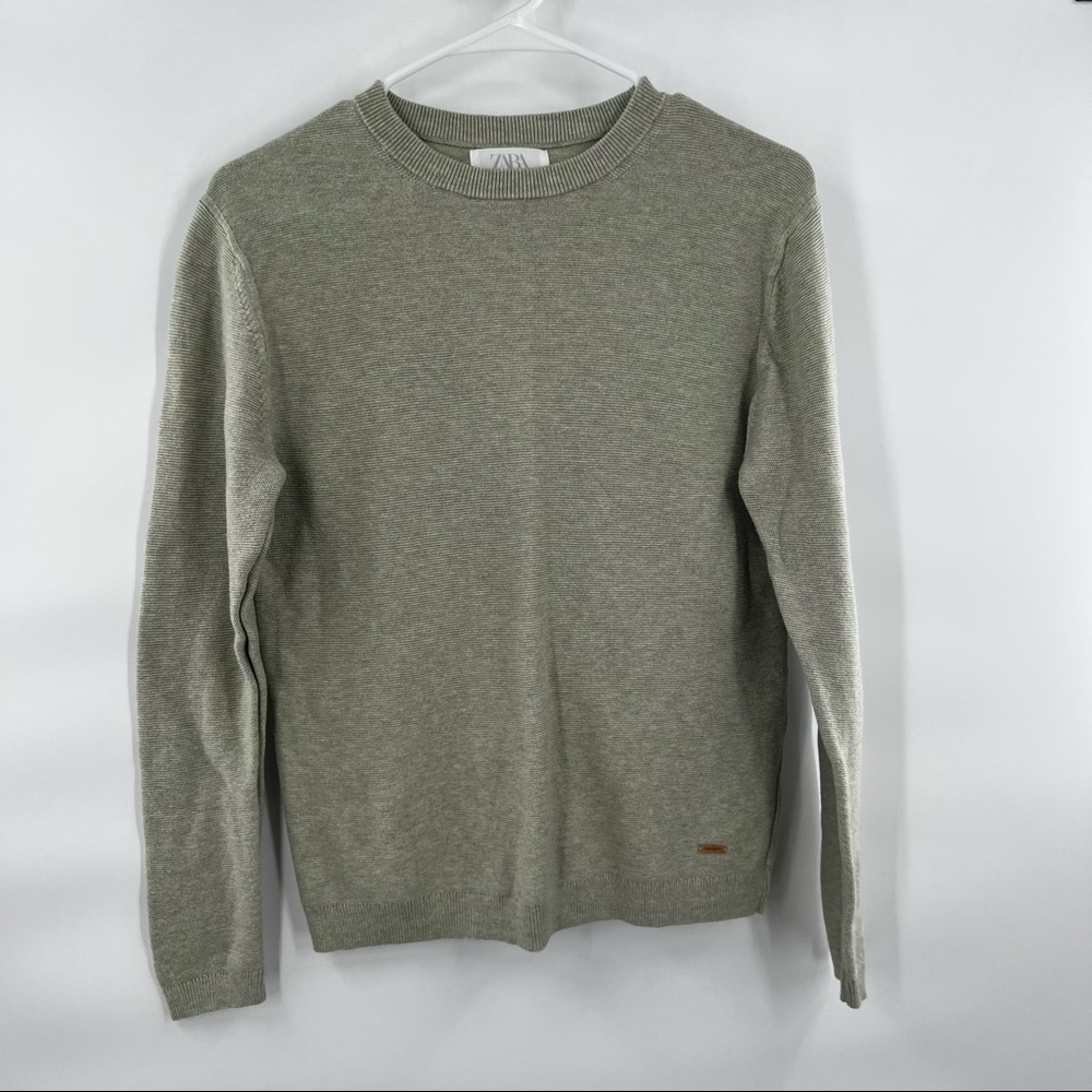 Zara grey long sleeve sweater top size 13-14
